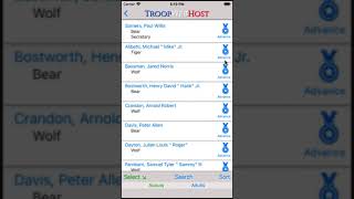 TroopWebHost Mobile App #12 - Cub Scout Advancement screenshot 1
