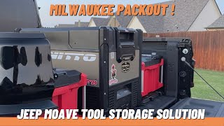 Best Jeep Gladiator Storage Solution   Milwaukee Packout solution for less than $400!