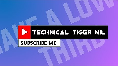 Lower Third in KineMaster || PixelLab || Tutorial || Technical Tiger NIL