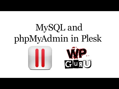 Managing MySQL Databases and phpMyAdmin in Plesk 12