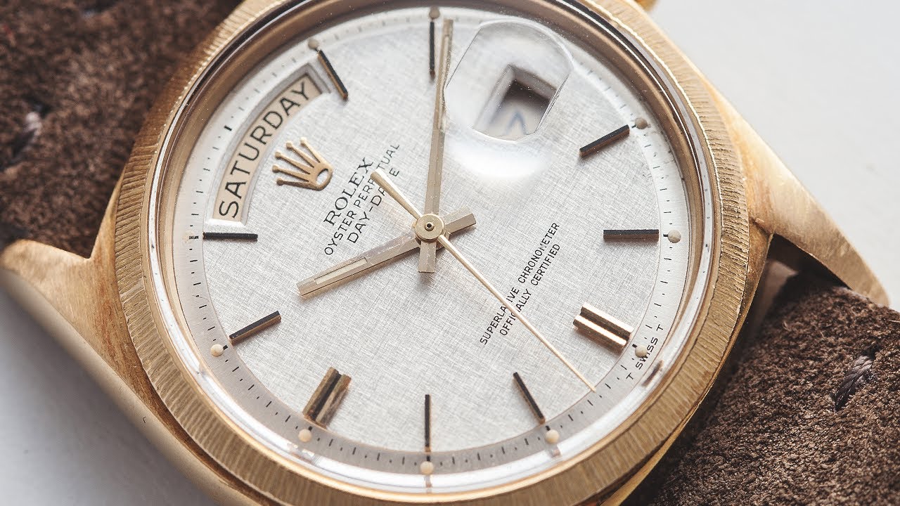 linen dial watch