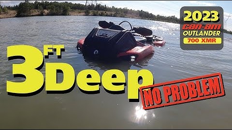 XMR 700 in 3ft DEEP WATER NO PROBLEM great spot for water wheelies.