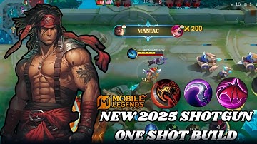 New 2025 Shotgun One Shot Build = Maniac Solo Hyper Carry Lapu Lapu Gameplay 