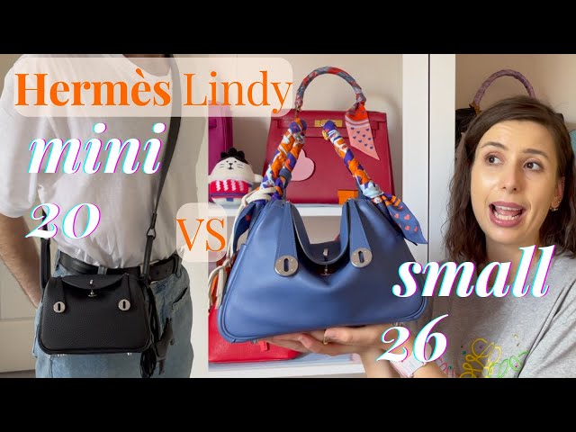 🐴 Hermes Lindy Mini 20 vs 26 🐴 mod shots, what fits, leathers, review 