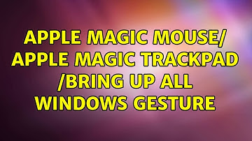 Ubuntu: Apple Magic mouse/ Apple Magic Trackpad /Bring up all windows gesture (2 Solutions!!)