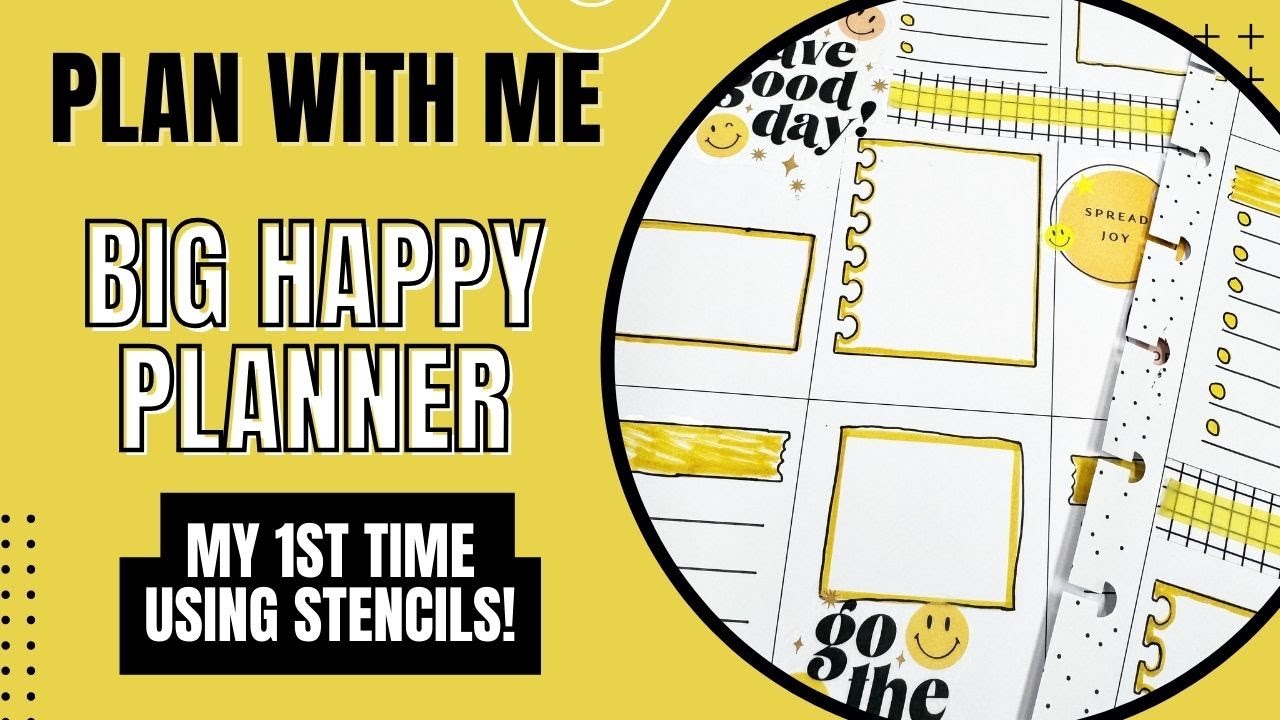 Plan With Me | Stencils in my Big Happy Planner - YouTube plan-with-me-stencils-in-my-big-happy-planner-youtube