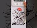 【鬼滅の刃】童磨を 10秒 1分 10分+α で描いてみた #一発描き #アナログ #howtodraw #demonslayer #douma #shorts