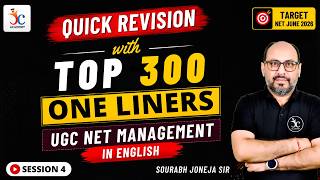 UGC NET Management Paper 2 | Top 300 One Liners | Session 4 | UGC NET JRF June 2026 By Joneja Sir