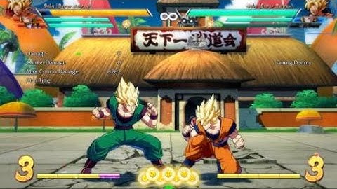 DBFZ - Goku j.S block string (cell assist)