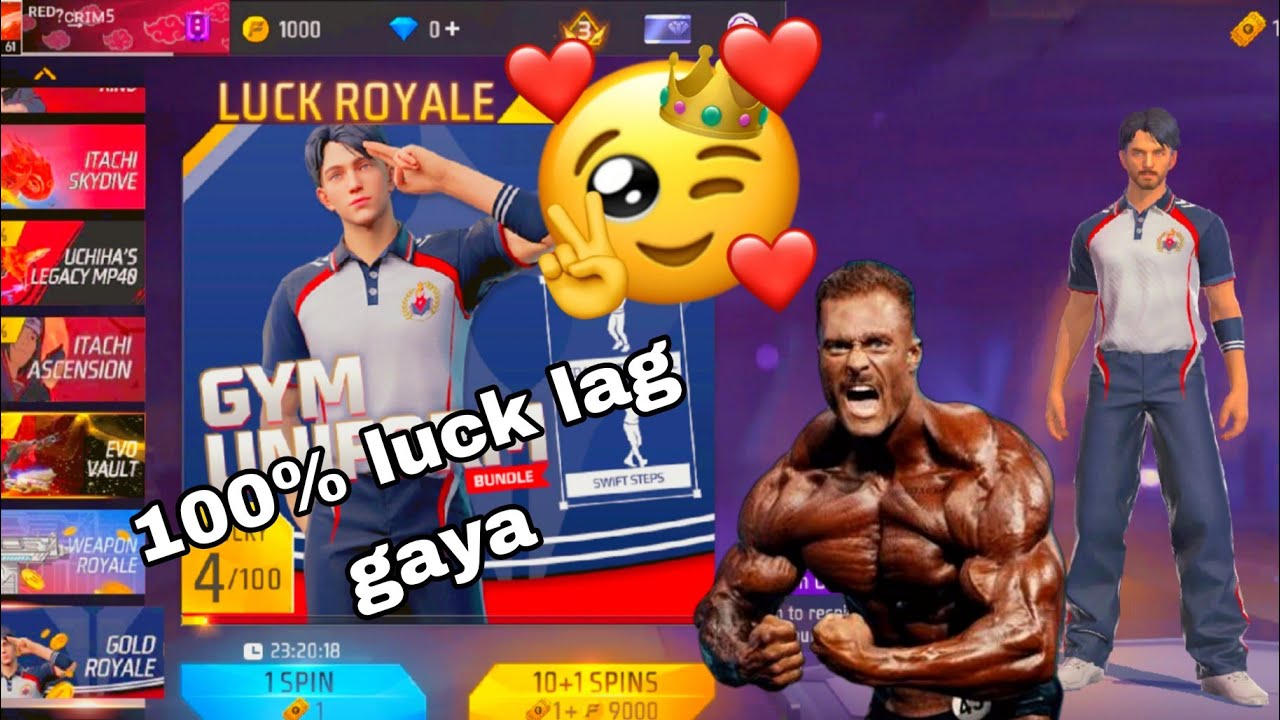 GYM UNIFORM👚 NEW GOLD ROYAL EVENT 100%KA LUCK LAG GAYA🥳🎉LUCK ROYAL 