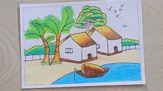 Drawing Of Beautiful Scenery By Rida Khan From Creativefamily