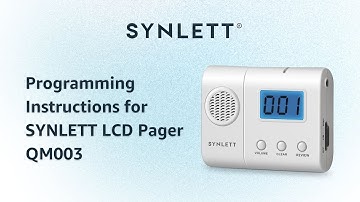 SYNLETT LCD Pager Portable QM003 Programming Instructions