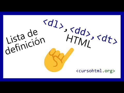 Video: ¿Qué es DT DD DL en HTML?