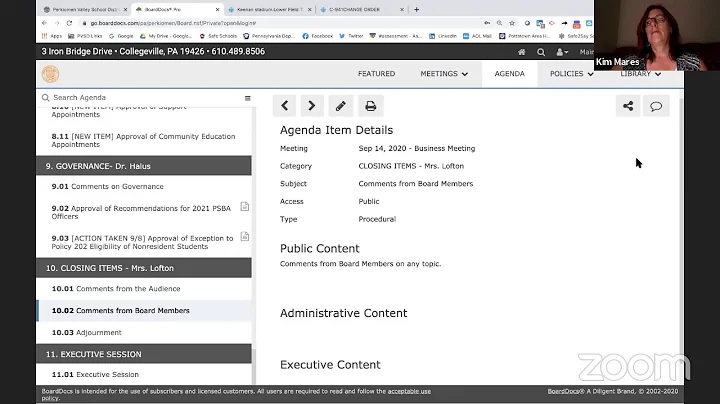 Sep 14th Business Meeting