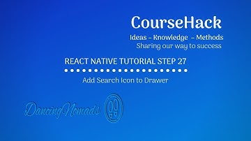 React Native Tutorial Step 27 – Add Search Icon to Drawer