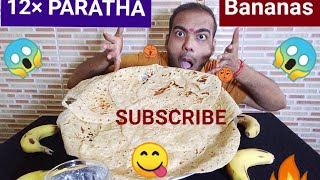 🔥 Banana Challenge 😋 kela roti eating challenge 🔥kela Paratha competition Mukbanger Eating Big Bites