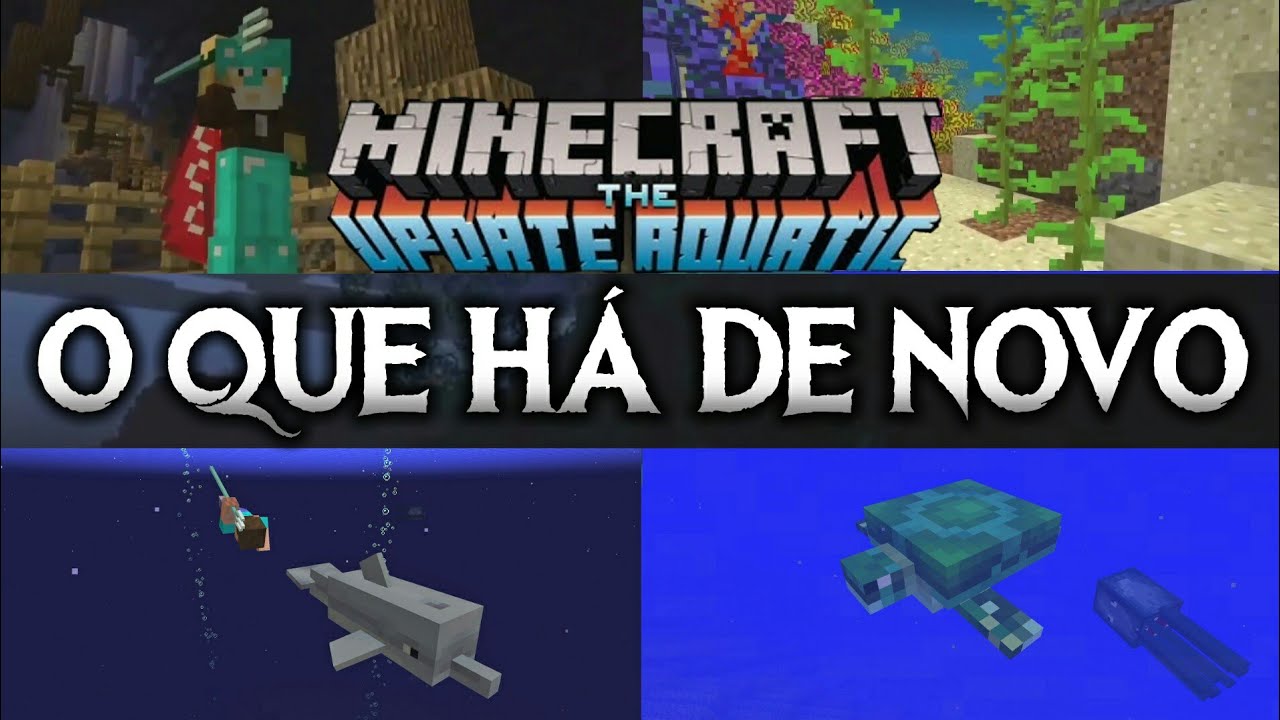 MINECRAFT 1.13 UPDATE AQUATIC O QUE HÁ DE NOVO ? SÓ VEM MINECRAFT PE 1. ...