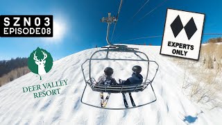 skiing the DALY CHUTES at DEER VALLEY || vanlife utah