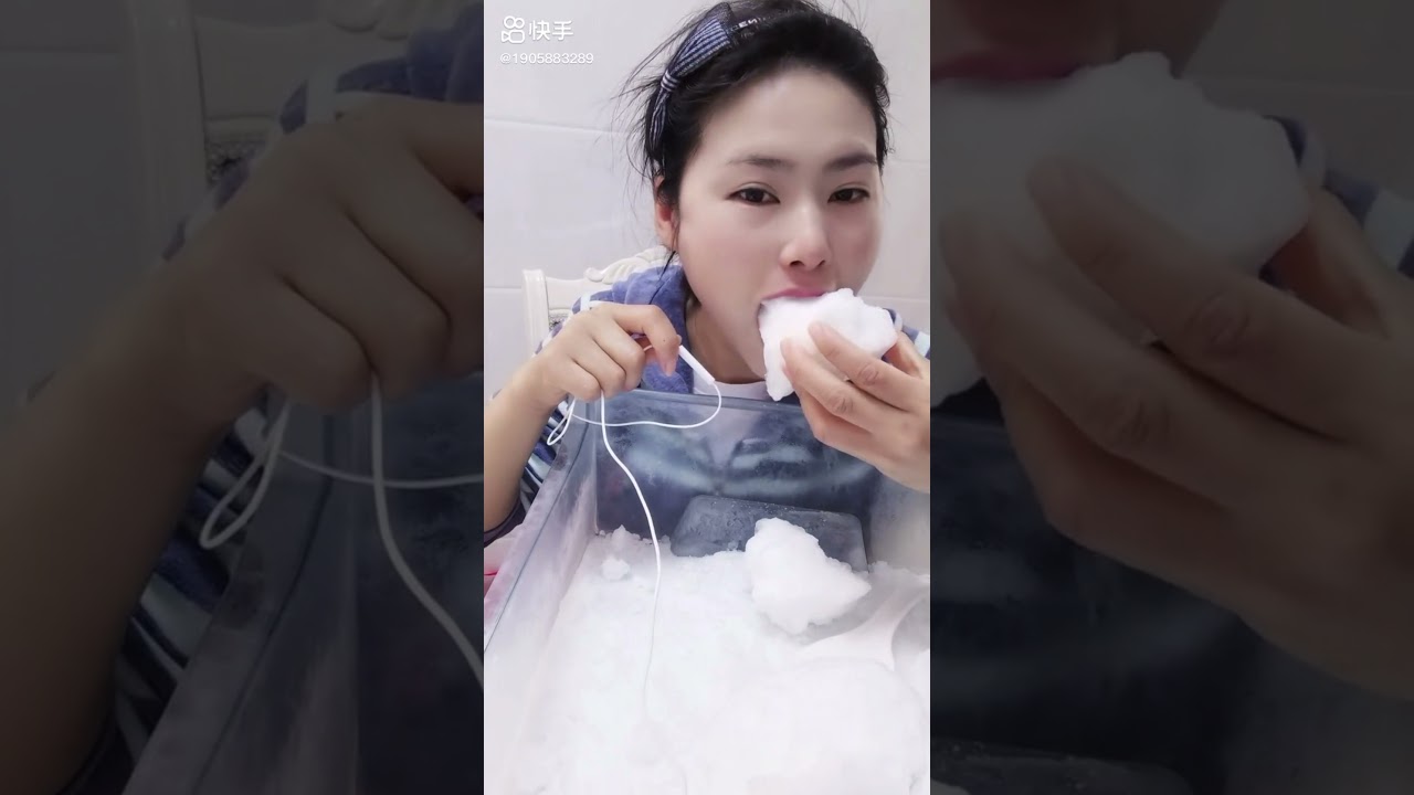 FREEZER FROST EATING [Ice ASMR] #12