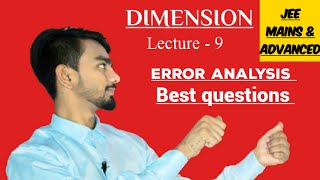 BEST QUESTIONS OF ERROR ANALYSIS | LECTURE-9 | DIMENSION Profile