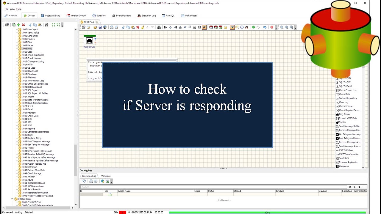 How to check if server is responding | Advanced ETL Processor Tutorial ...