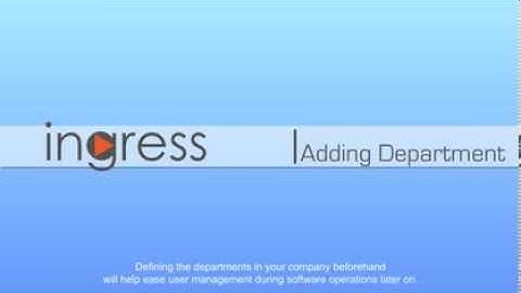 Ingress - Adding Department