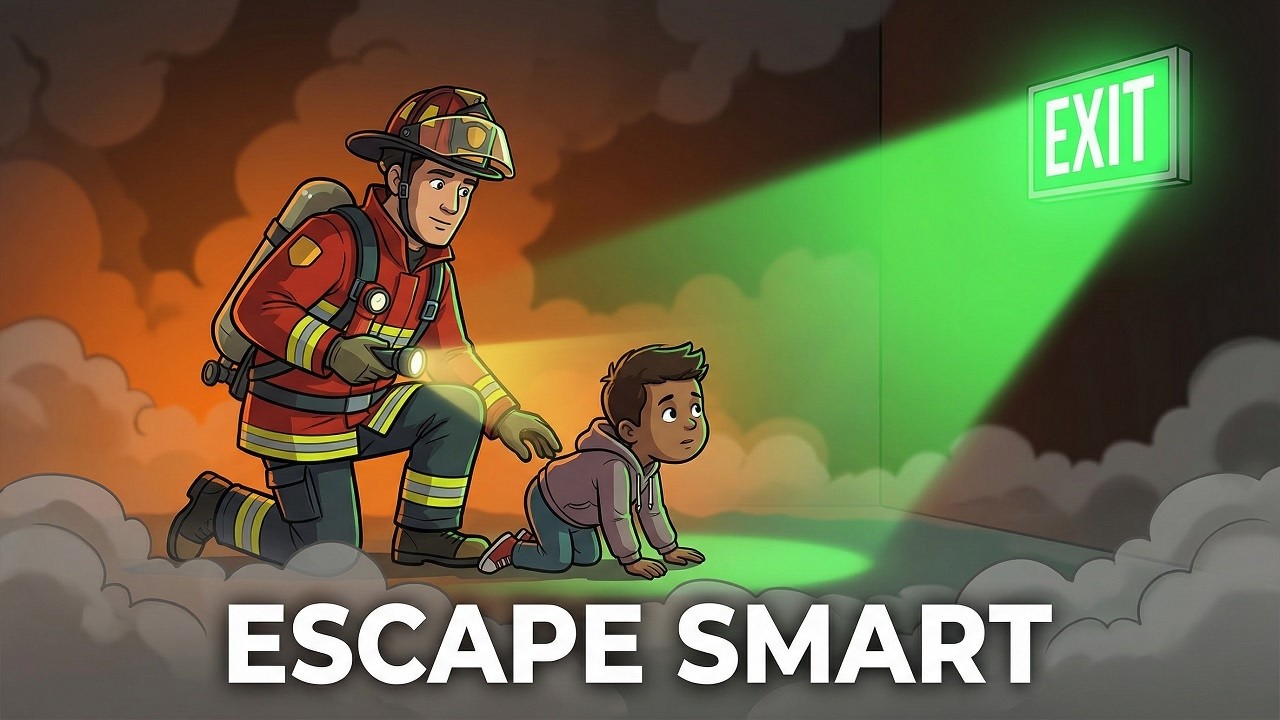 SMOKE KILLS FIRST ⚠️  Cartoon Fire Safety Full Ep