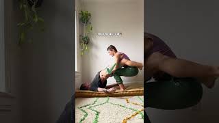 Amazing partner stretch for back pain, tension and posture! #posture #backpain #partnerstretch