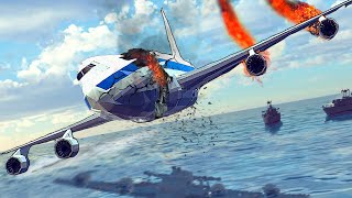 Emergency Landings On Water - Airplane Crashes \& Unplanned Landings! Besiege plane crash