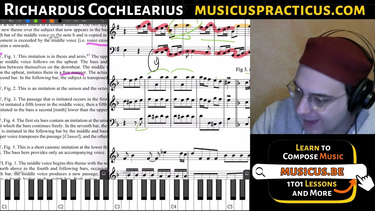 🎹 Марпург — Трактат о фуге — 3 примера голосовых имитаций, часть 2 — №7
