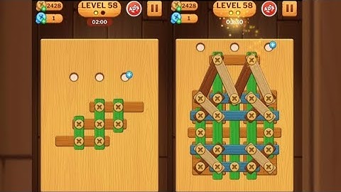 Screw Puzzle: Wood Nut & Bolt - Level 58