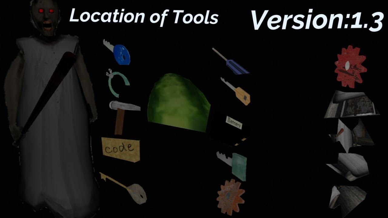 Location of Tools in Granny(Version:1.3) - YouTube