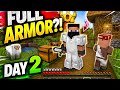 I Got FULL ARMOR on Day 2?! 😱 | Minecraft PE Survival #2