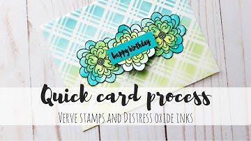Distress oxide ink technique - Handmade card process video