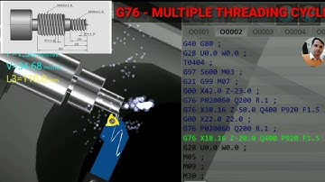 # G76 - MULTIPLE THREADING CYCLE WITH PRACTICAL ON CNC MACHINE BY VIJAY SIR 8750725635