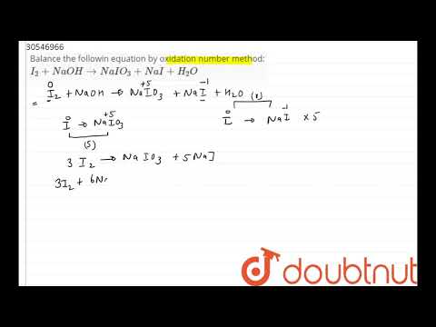 Video Balance the followin equation by oxidation number... - youtube
