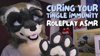 [Furry ASMR] Curing Your Tingle Immunity 🤍 | Fursuit Sounds | Ear Brushing, Personal Attention...