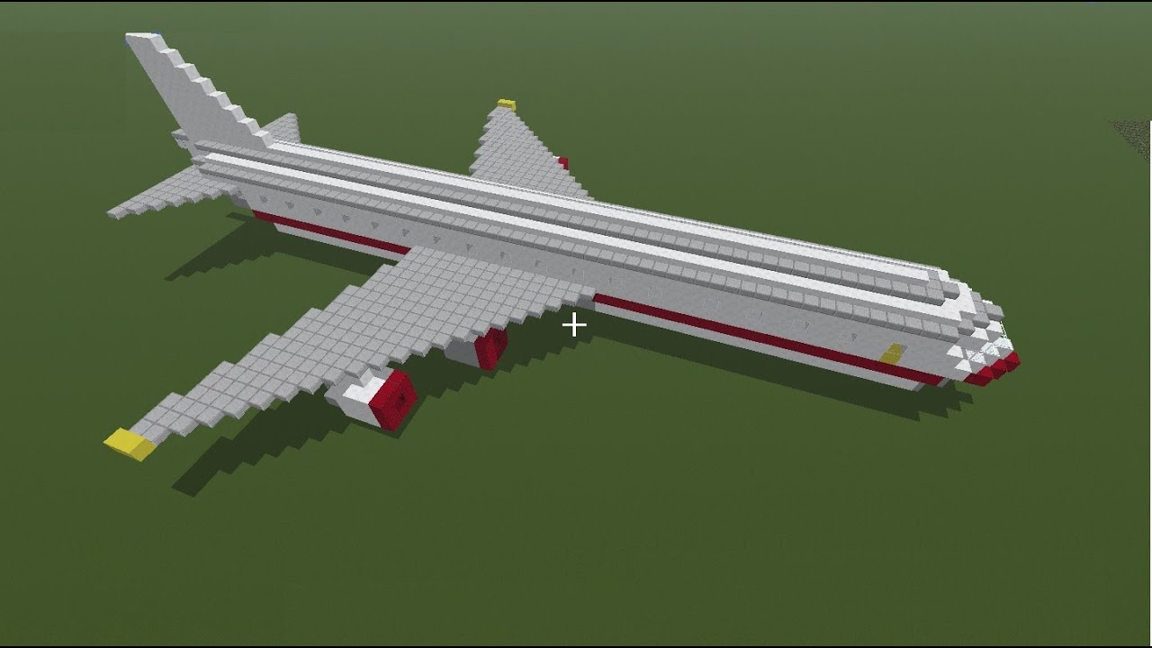 схема как построить самолёт в майнкрафт #7