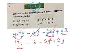 8.Sınıf Cebirsel İfadelernewton Yayınları Adım Adım Zirveye Soru Bankası Test 61 Öğreten Test