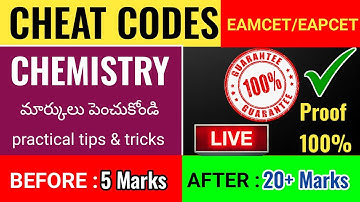chemistry cheat codes|eamcet 2024 chemistry cheat codes|chemistry tips and tricks|#cheatcodes