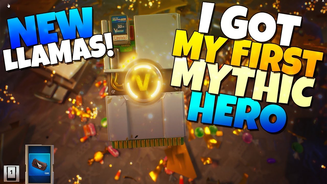 I GOT MY FIRST MYTHIC HERO!!! NEW Smörgåsbord Llamas | Fortnite Save The World