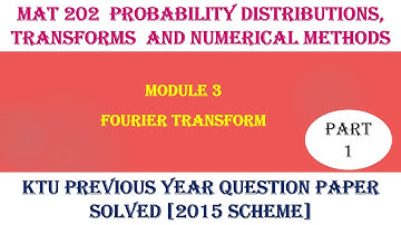 KTU S4 MATHS |MODULE 3 |PREVIOUS YEAR QUESTION PAPER SOLUTIONS| PART 3