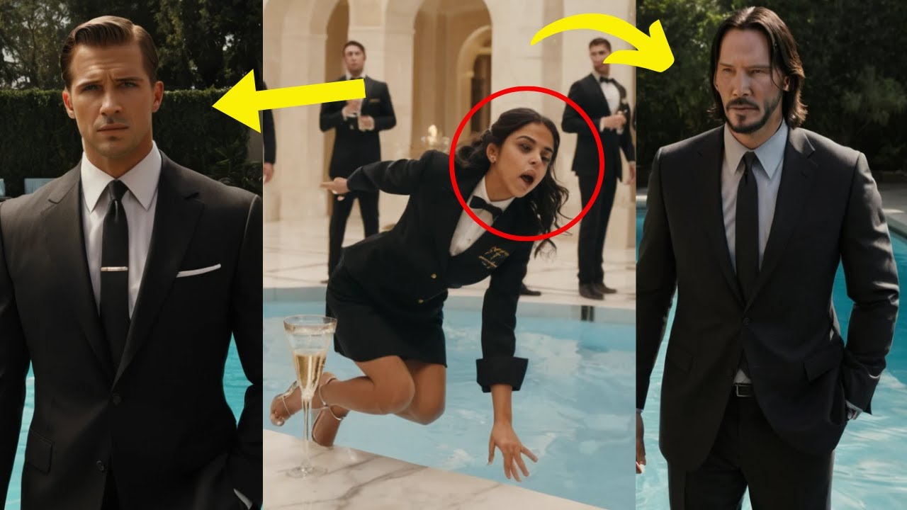 Waitress Pushed Into Pool, Everyone Laughed, Then Keanu Reeves or a ...