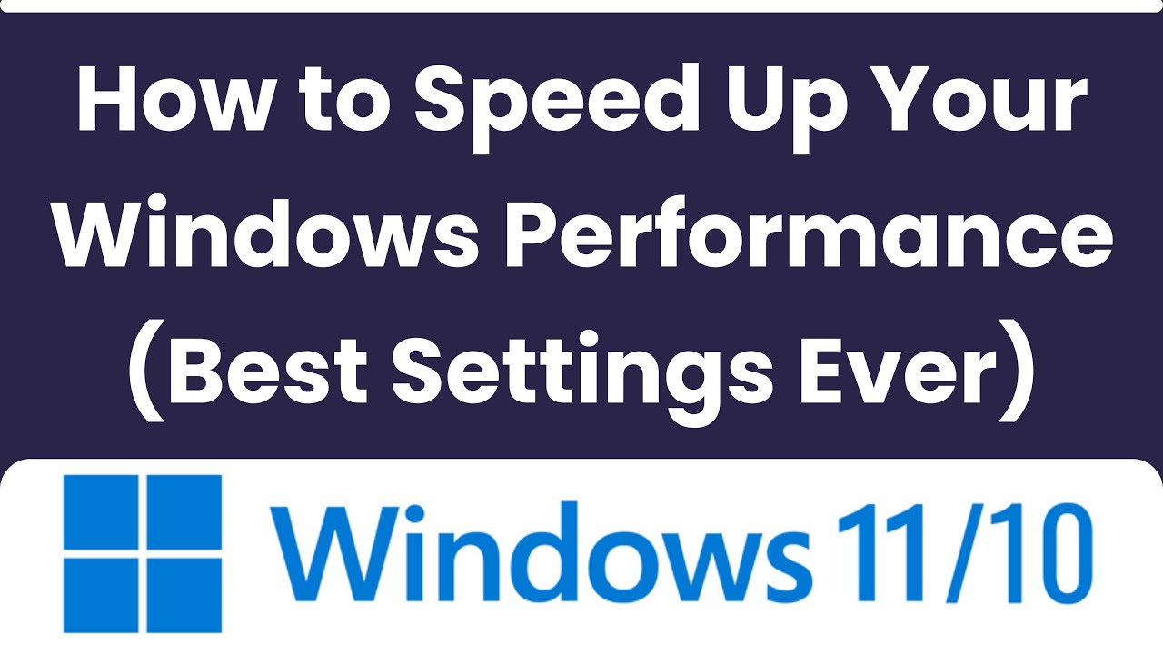 How to Speed Up Your Windows 10 Performance (Best Settings Ever) - YouTube