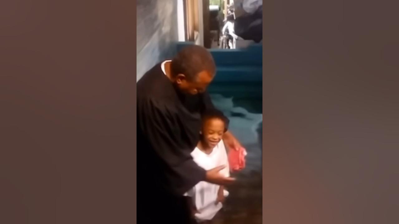 Little Boy baptizes himself! 😂🥺 ️ God Jesus faith shorts YouTube