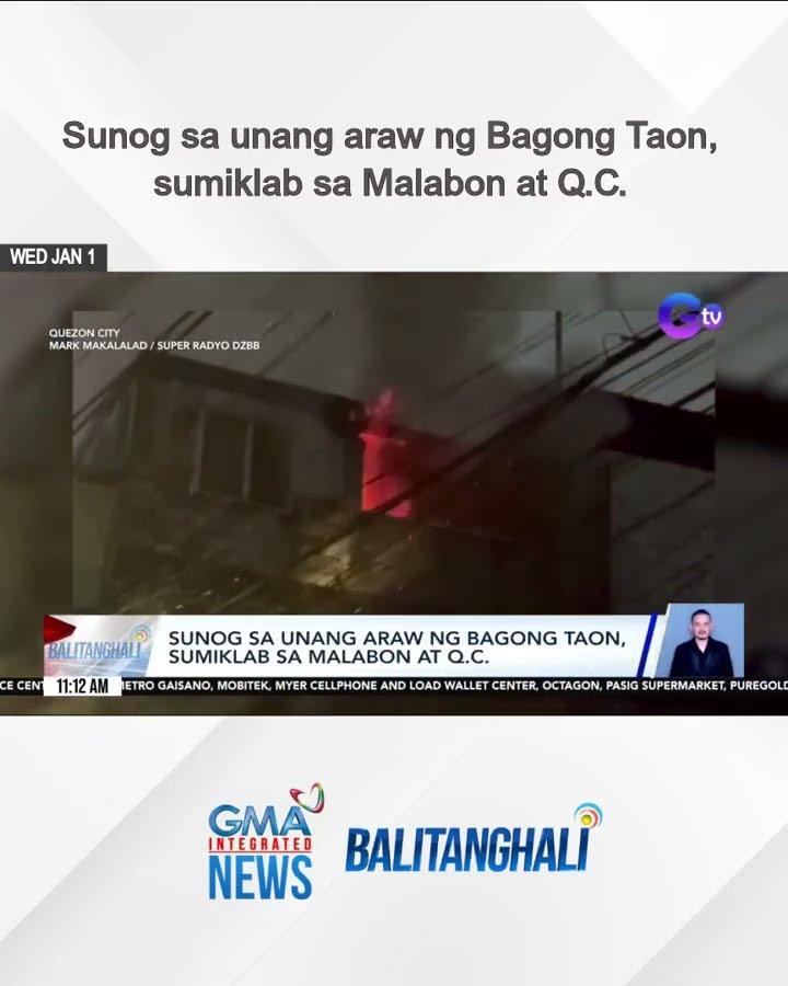 Sunog sa unang araw ng Bagong Taon, sumiklab sa Malabon at Q.C. | Balitanghali
