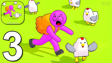 Catch The Hen - Gameplay Walkthrough Part 3 Catch The Chicken Stickman Farm Adventure (Android, iOS)