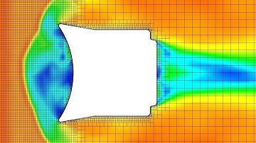 SolidWorks Flow Simulation - Concave Heatshield Spacecapsule Concept Heating Preview 2