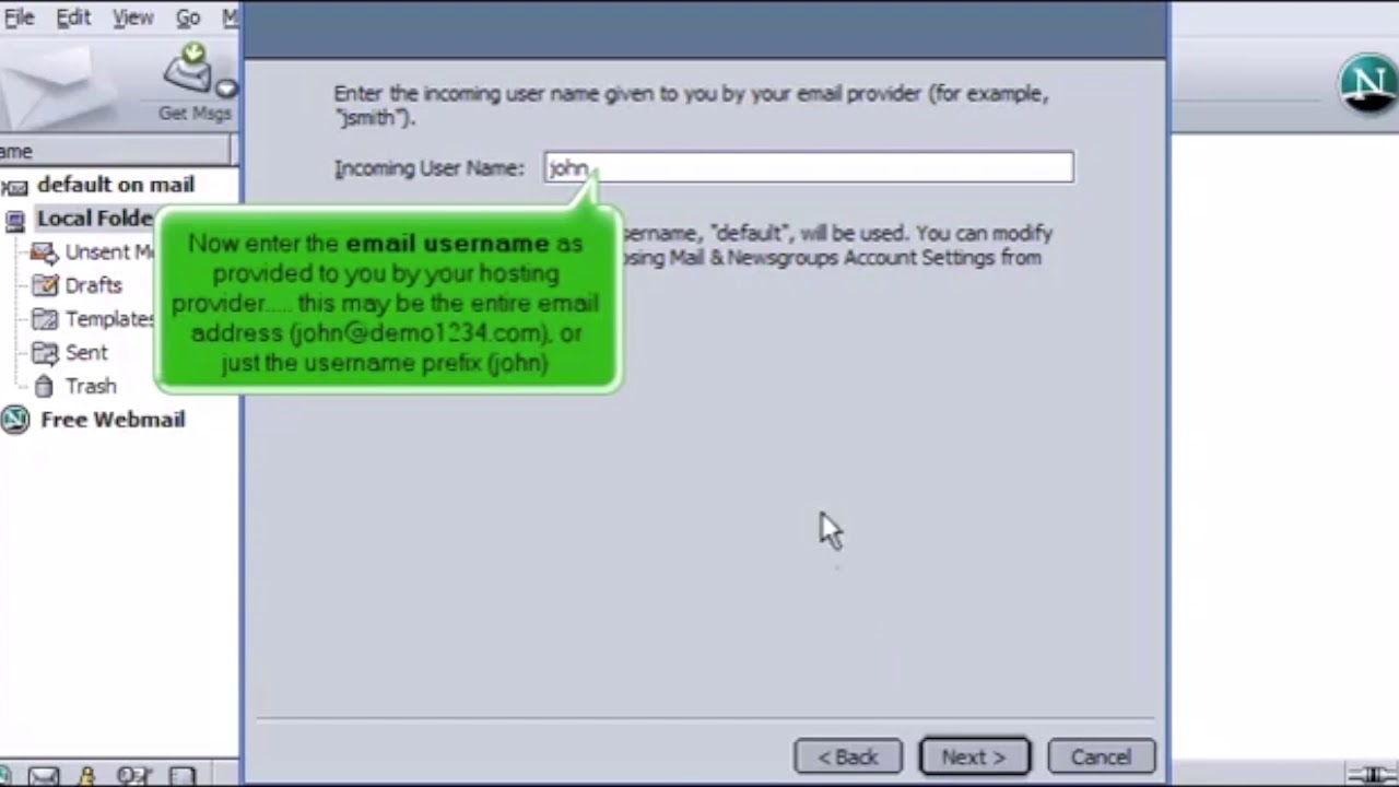 4) How to setup an email account in Netscape by Gecko sites YouTube