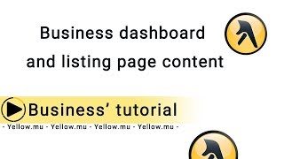 Tutorial: Yellow Pages’ Business Dashboard